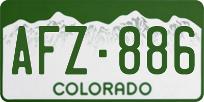 CO license plate AFZ886