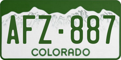 CO license plate AFZ887