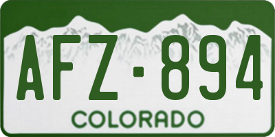 CO license plate AFZ894
