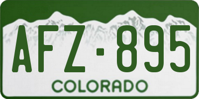 CO license plate AFZ895