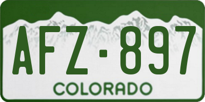 CO license plate AFZ897