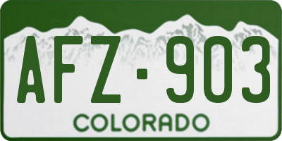 CO license plate AFZ903