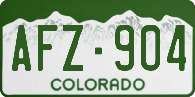 CO license plate AFZ904