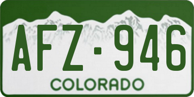 CO license plate AFZ946