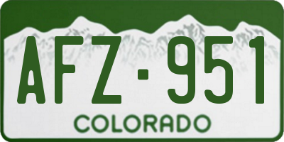 CO license plate AFZ951