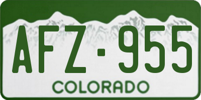 CO license plate AFZ955