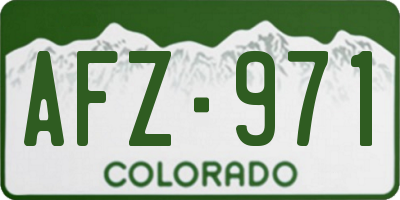 CO license plate AFZ971
