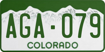 CO license plate AGA079