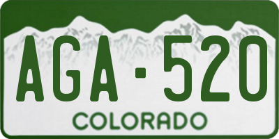 CO license plate AGA520