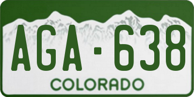 CO license plate AGA638