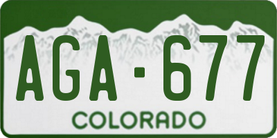 CO license plate AGA677