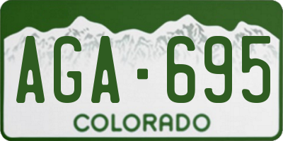 CO license plate AGA695