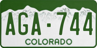 CO license plate AGA744