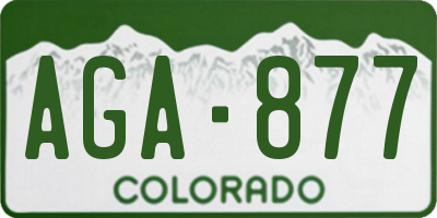 CO license plate AGA877