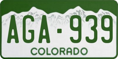 CO license plate AGA939