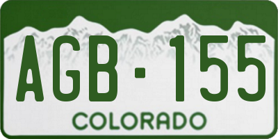 CO license plate AGB155
