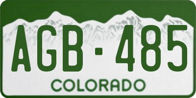CO license plate AGB485