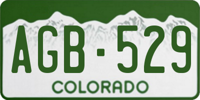 CO license plate AGB529