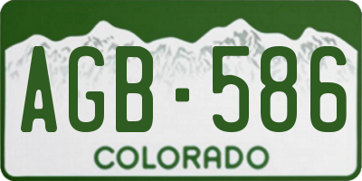 CO license plate AGB586