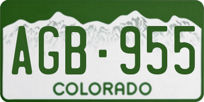 CO license plate AGB955