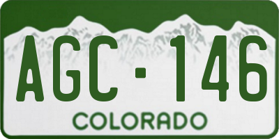 CO license plate AGC146