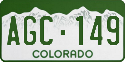 CO license plate AGC149