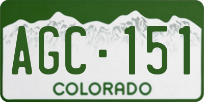CO license plate AGC151