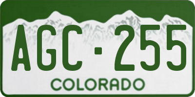 CO license plate AGC255