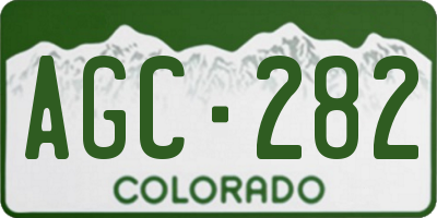 CO license plate AGC282