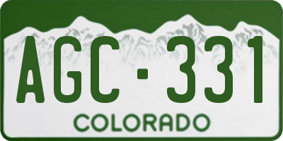 CO license plate AGC331