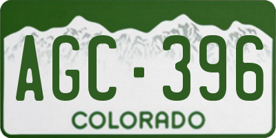 CO license plate AGC396