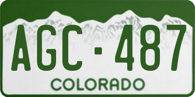 CO license plate AGC487