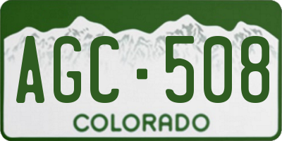 CO license plate AGC508