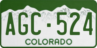 CO license plate AGC524