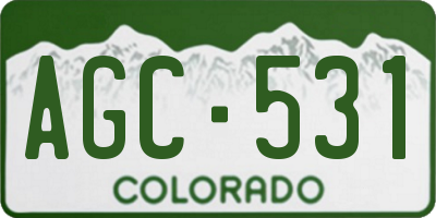 CO license plate AGC531