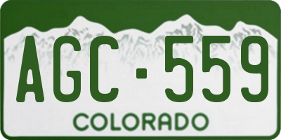 CO license plate AGC559