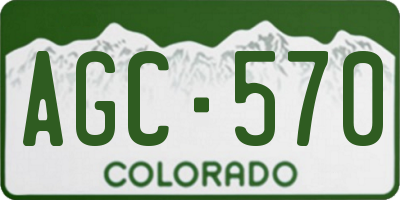 CO license plate AGC570