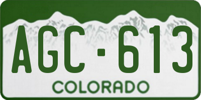 CO license plate AGC613
