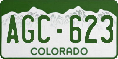 CO license plate AGC623