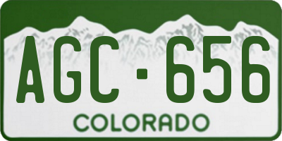CO license plate AGC656