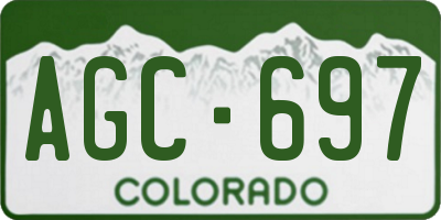 CO license plate AGC697