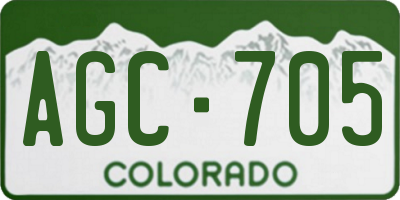 CO license plate AGC705