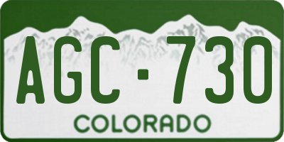 CO license plate AGC730