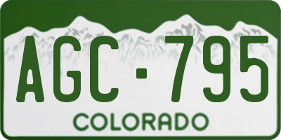 CO license plate AGC795