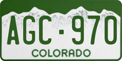 CO license plate AGC970