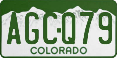 CO license plate AGCQ79