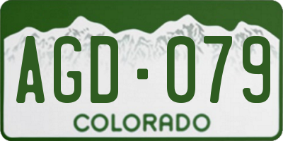 CO license plate AGD079
