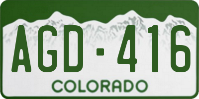 CO license plate AGD416
