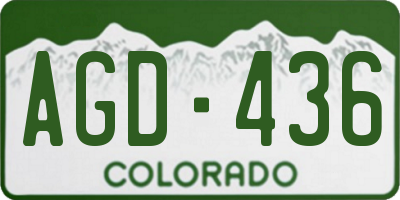 CO license plate AGD436
