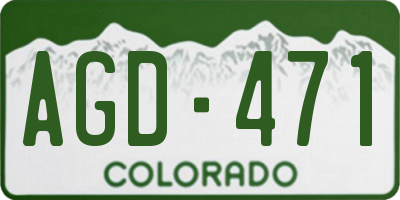 CO license plate AGD471